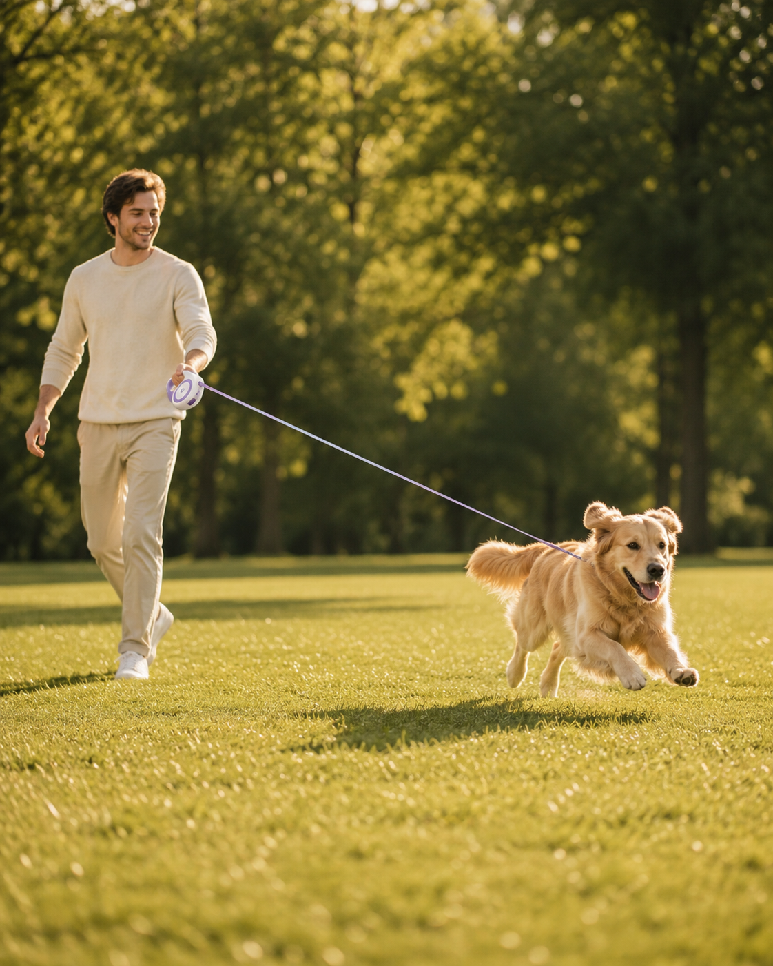 MEAWCO Glow Retractable Leash