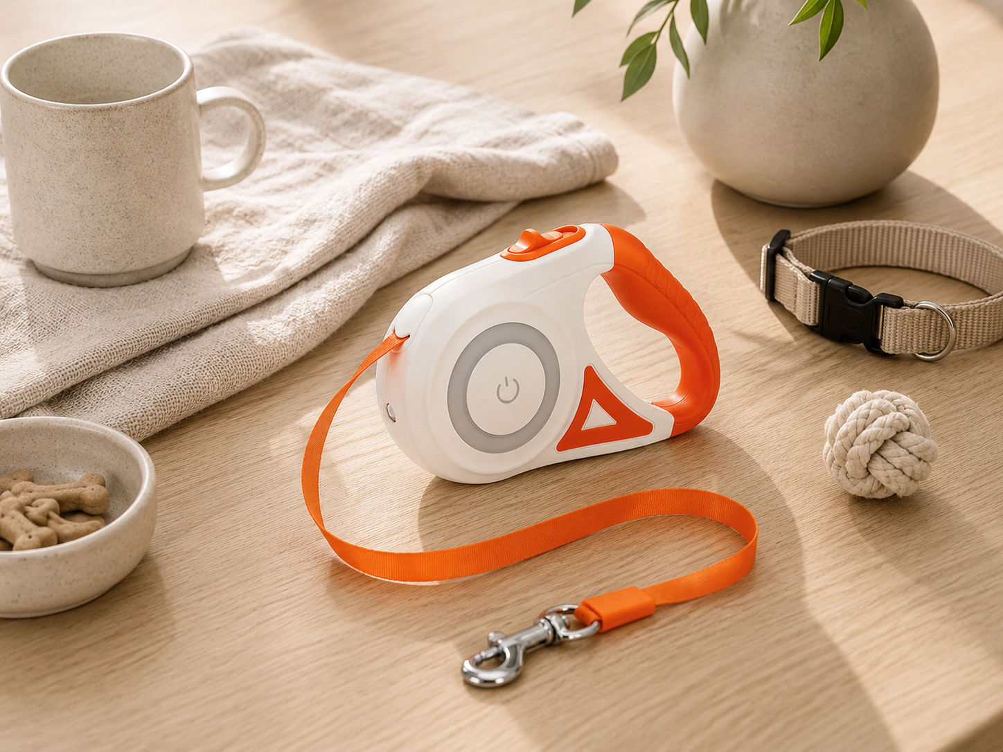 MEAWCO Glow Retractable Leash